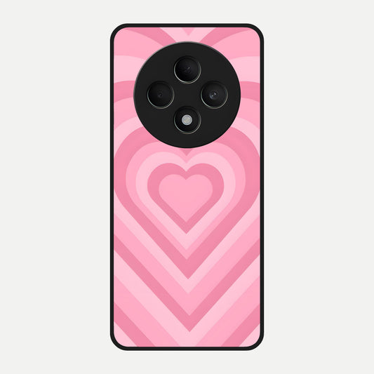  Blush Heart Waves Glass Case For Oppo F27 5G back cover – full design glossy printed glass finish