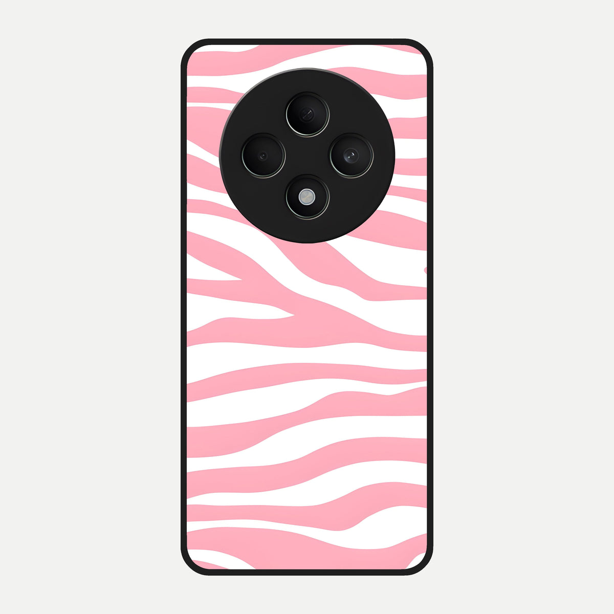  Blush Zebra Flow Glass Case For Oppo F27 5G back cover – full design glossy printed glass finish