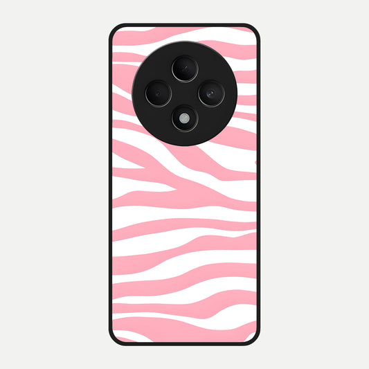  Blush Zebra Flow Glass Case For Oppo F27 5G back cover – full design glossy printed glass finish