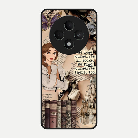  Bookish Dream World Glass Case For Oppo F27 5G back cover – full design glossy printed glass finish