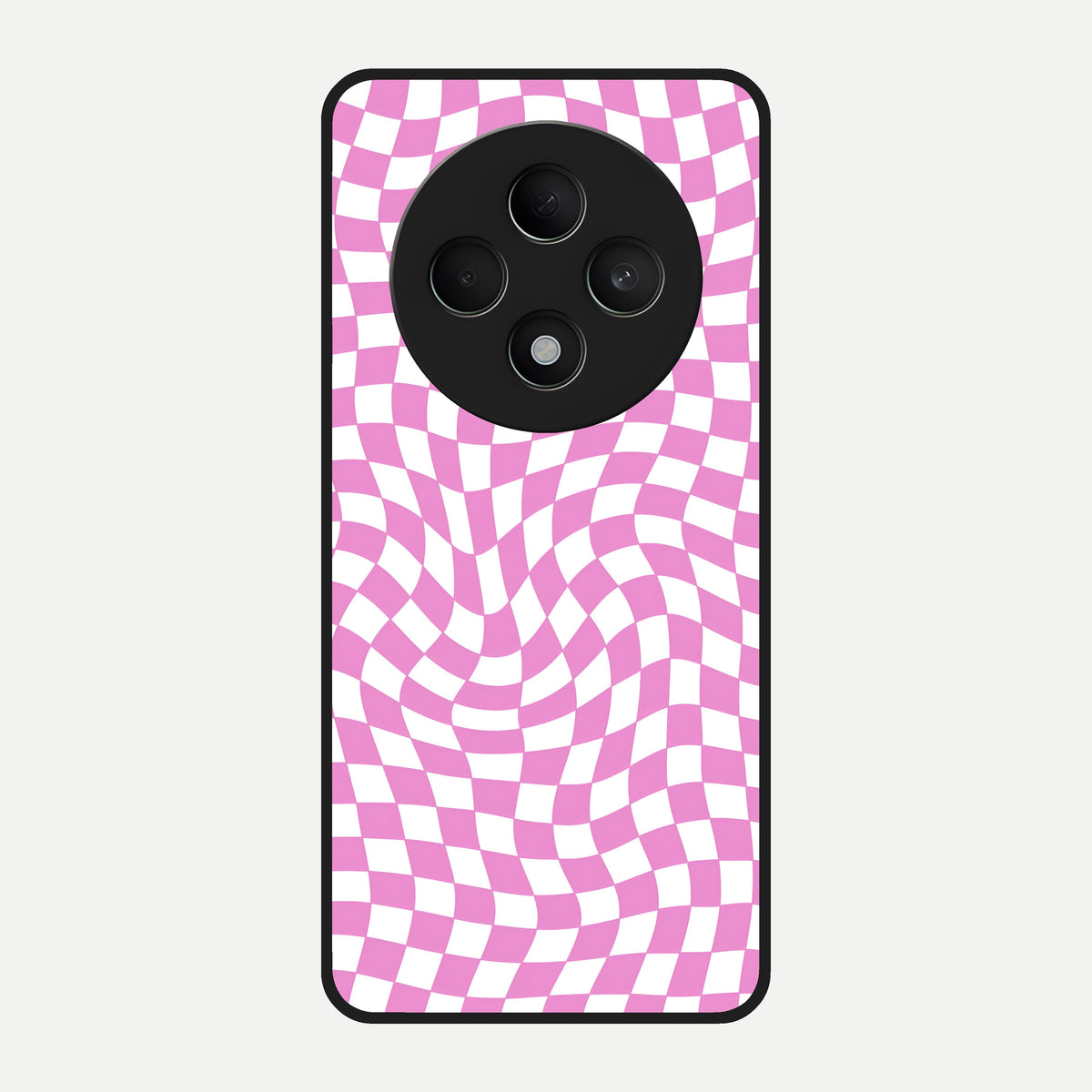  Bubblegum Check Wave Glass Case For Oppo F27 5G back cover – full design glossy printed glass finish