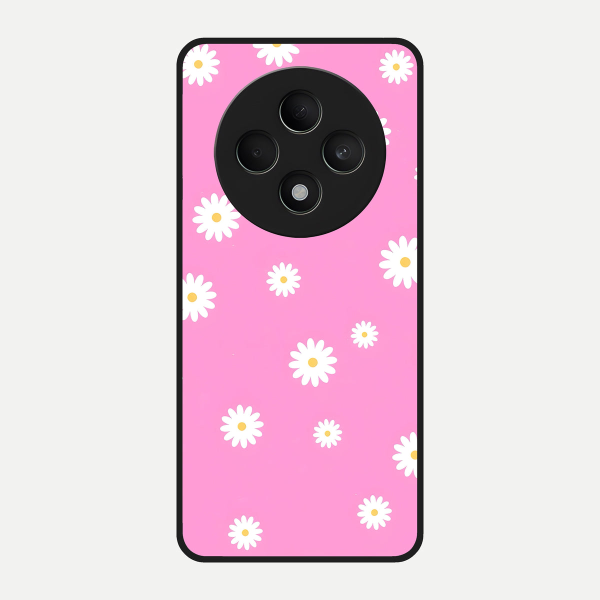  Bubblegum Daisy Pop Glass Case For Oppo F27 5G back cover – full design glossy printed glass finish