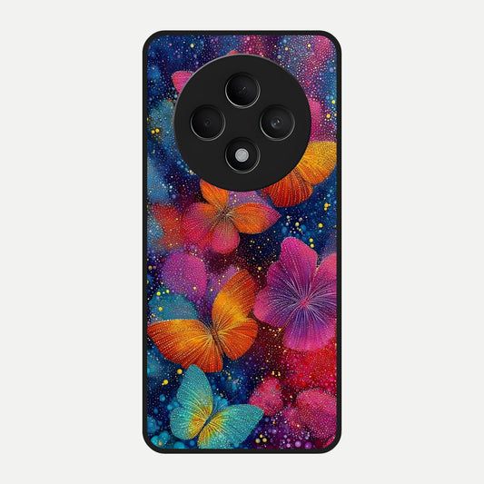  Butterfly Dream Mist Glass Case For Oppo F27 5G back cover – full design glossy printed glass finish