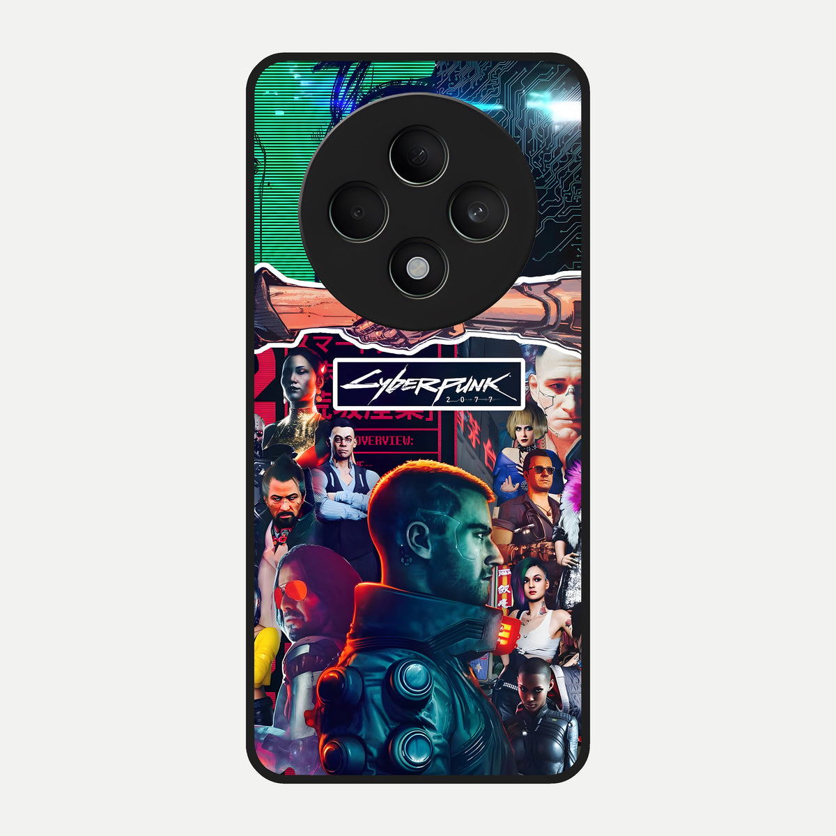  CYBERPUNK Legacy Glass Case For Oppo F27 5G back cover – full design glossy printed glass finish