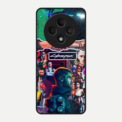  CYBERPUNK Legacy Glass Case For Oppo F27 5G back cover – full design glossy printed glass finish