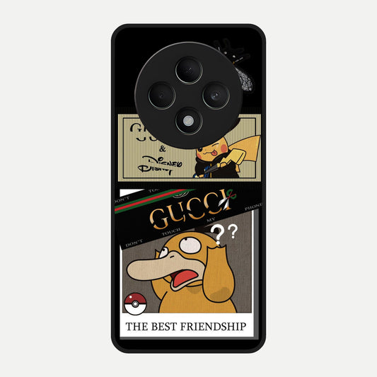  Cartoon Brand Play Mashup Glass Case For Oppo F27 5G back cover – full design glossy printed glass finish