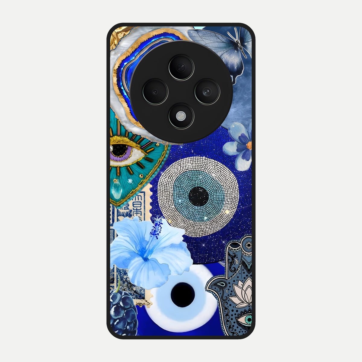  Celestial Blue Vision Glass Case For Oppo F27 5G back cover – full design glossy printed glass finish