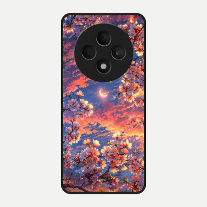  Celestial Sakura Sunset Glass Case For Oppo F27 5G back cover – full design glossy printed glass finish