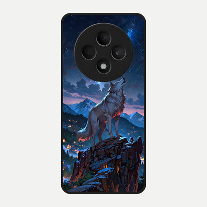  Celestial Wolf Howl Glass Case For Oppo F27 5G back cover – full design glossy printed glass finish