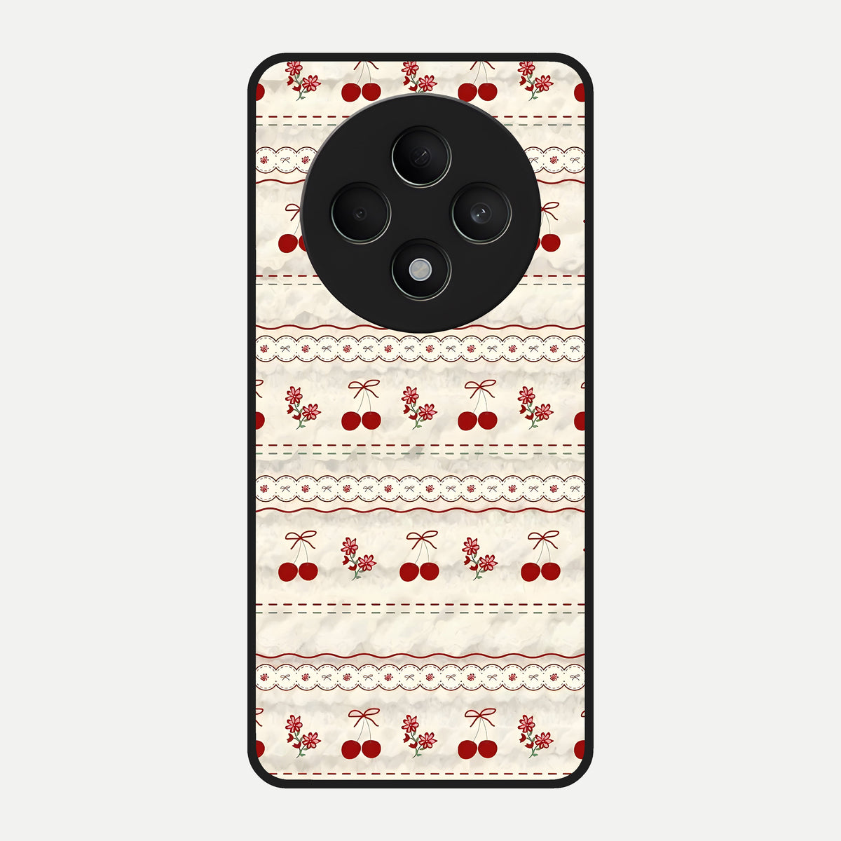  Cherry Bloom Charm Glass Case For Oppo F27 5G back cover – full design glossy printed glass finish
