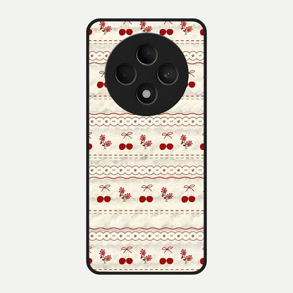  Cherry Bloom Charm Glass Case For Oppo F27 5G back cover – full design glossy printed glass finish