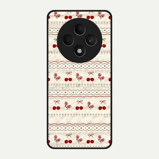  Cherry Bloom Charm Glass Case For Oppo F27 5G back cover – full design glossy printed glass finish