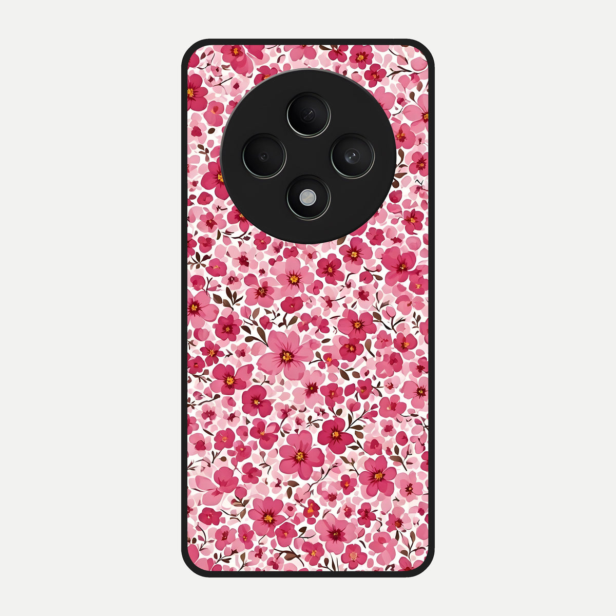  Cherry Blossom Charm Glass Case For Oppo F27 5G back cover – full design glossy printed glass finish