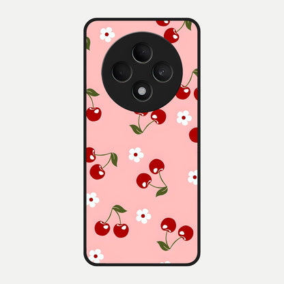  Cherry Love Mood Glass Case For Oppo F27 5G back cover – full design glossy printed glass finish