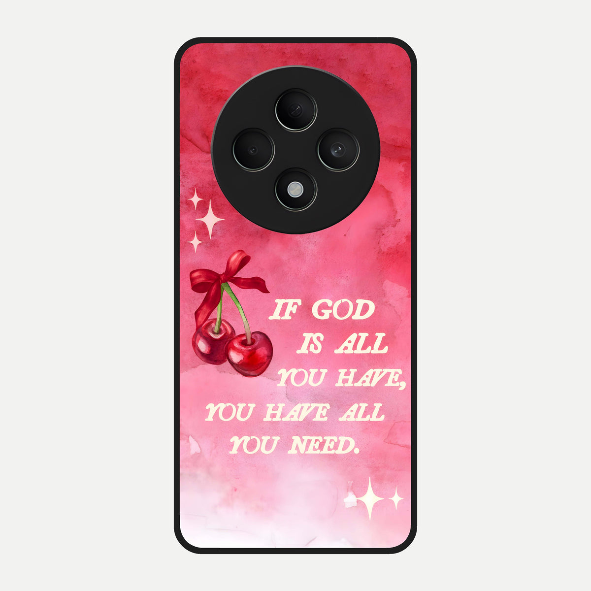  Cherry Quote Glass Case For Oppo F27 5G back cover – full design glossy printed glass finish