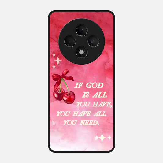  Cherry Quote Glass Case For Oppo F27 5G back cover – full design glossy printed glass finish