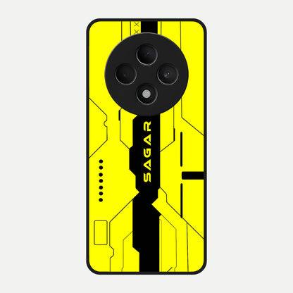  Circuit CYBERPUNK Custom Name Glass Case For Oppo F27 5G back cover – full design glossy printed glass finish