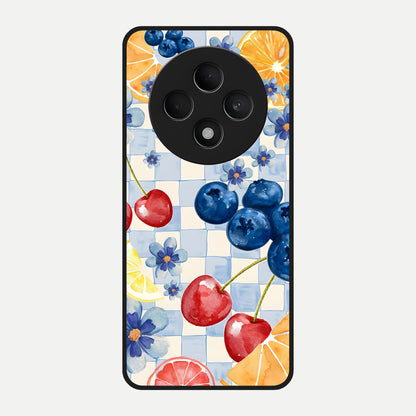  Citrus Bloom Joy Glass Case For Oppo F27 5G back cover – full design glossy printed glass finish