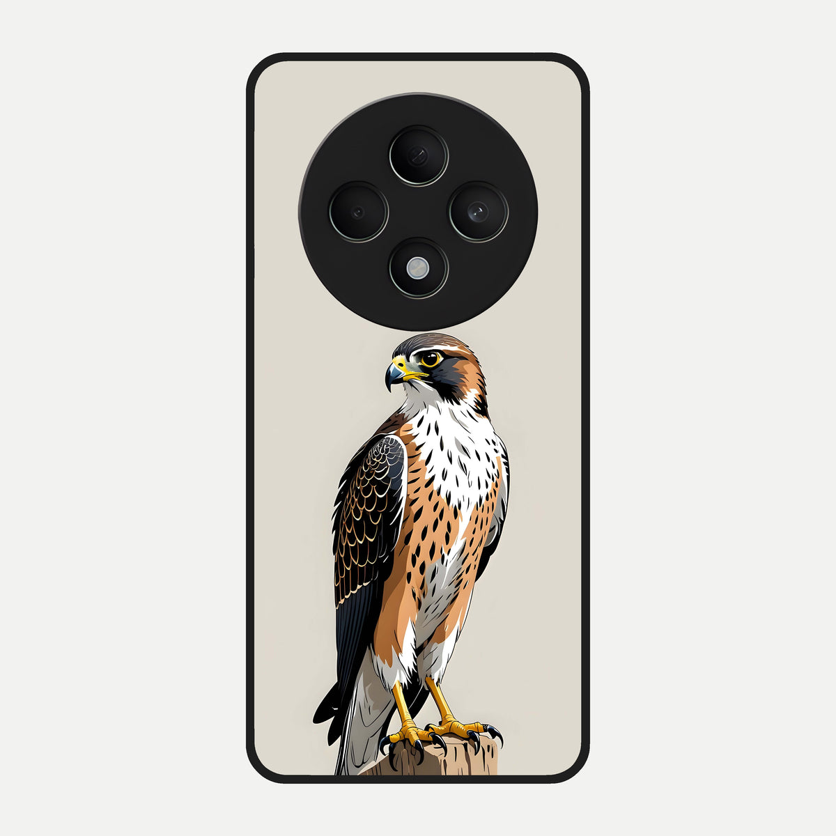  Clever Eagle Glass Case For Oppo F27 5G back cover – full design glossy printed glass finish