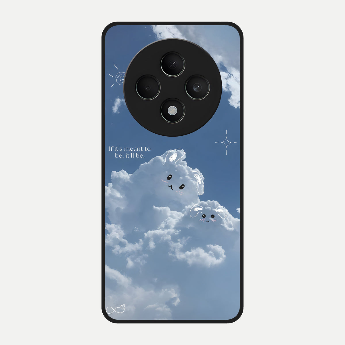  Cloud Bunny Dreams Glass Case For Oppo F27 5G back cover – full design glossy printed glass finish
