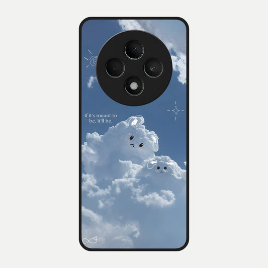  Cloud Bunny Dreams Glass Case For Oppo F27 5G back cover – full design glossy printed glass finish