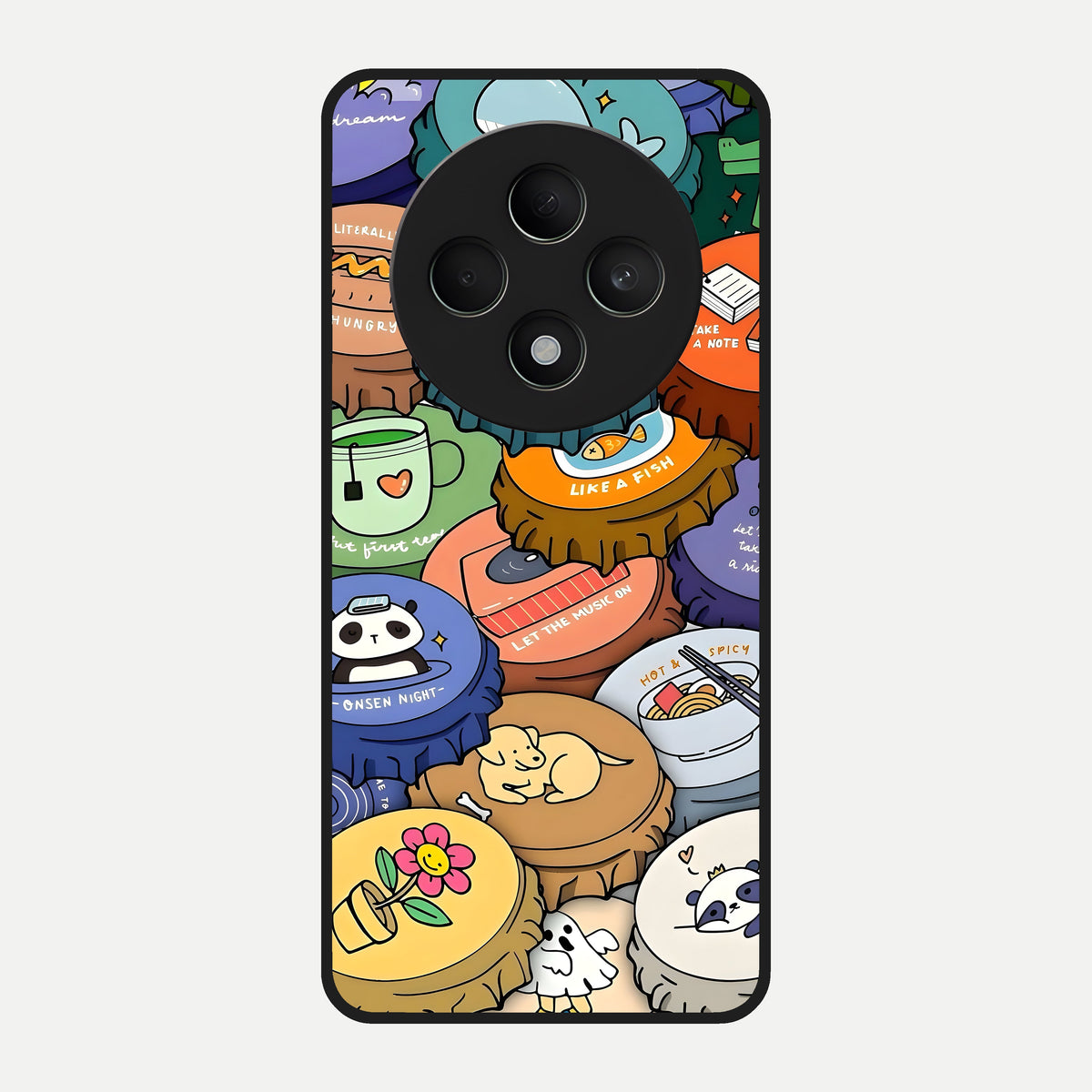  Coins Patterns Glass Case For Oppo F27 5G back cover – full design glossy printed glass finish