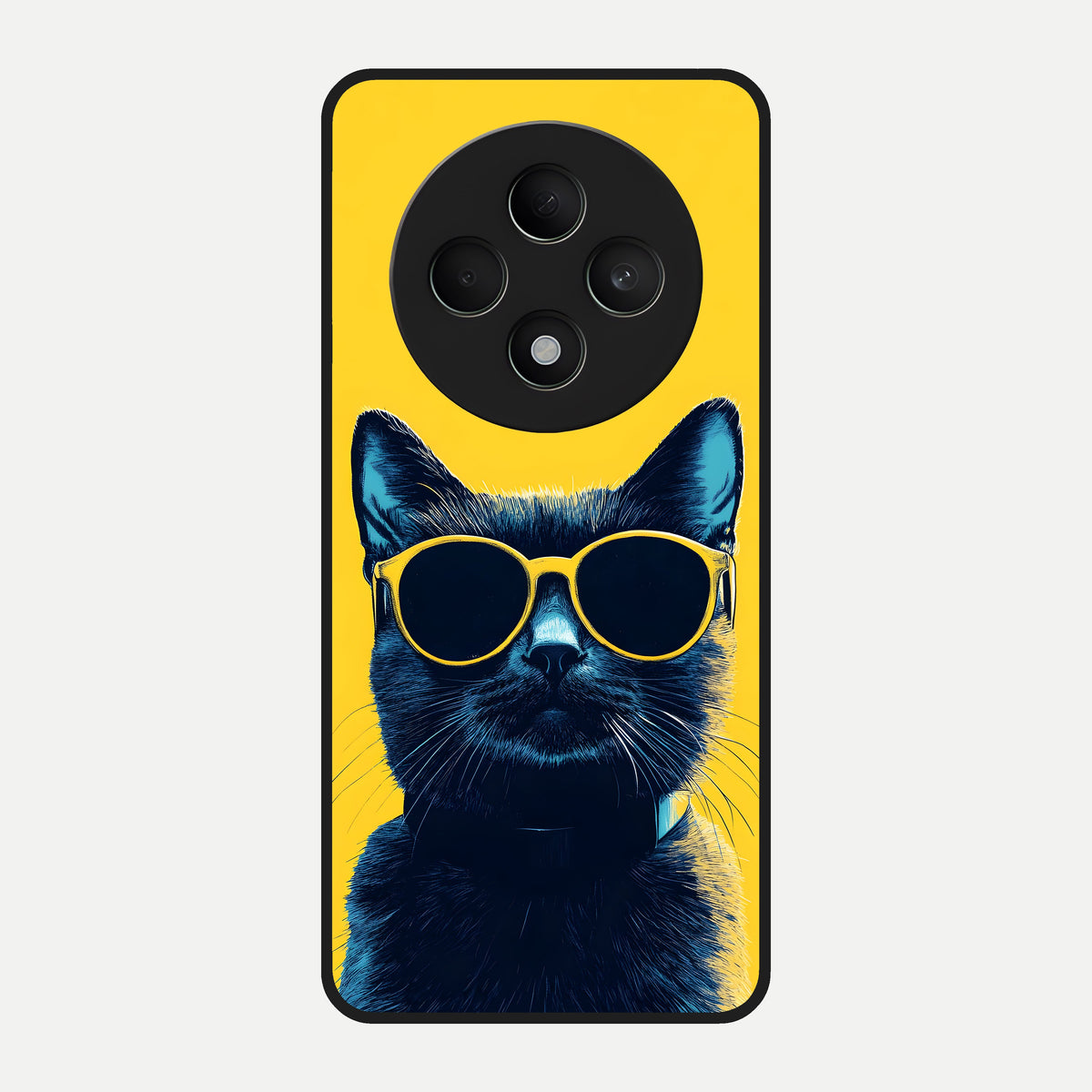 Cool Cat Vibes Glass Case For Oppo F27 5G back cover – full design glossy printed glass finish