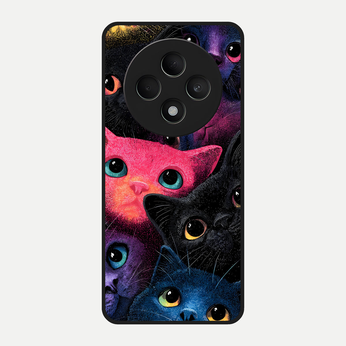  Cosmic Cats Dreams Glass Case For Oppo F27 5G back cover – full design glossy printed glass finish