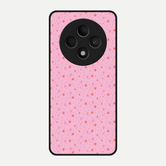  Cosmic Pink Sparkle Glass Case For Oppo F27 5G back cover – full design glossy printed glass finish
