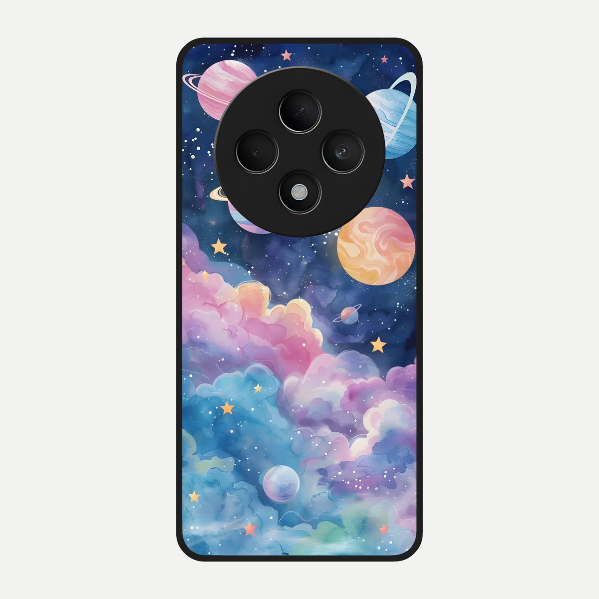  Cosmic Planet Dreams Glass Case For Oppo F27 5G back cover – full design glossy printed glass finish