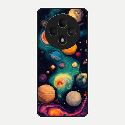  Cosmic Planet Journey Glass Case For Oppo F27 5G back cover – full design glossy printed glass finish