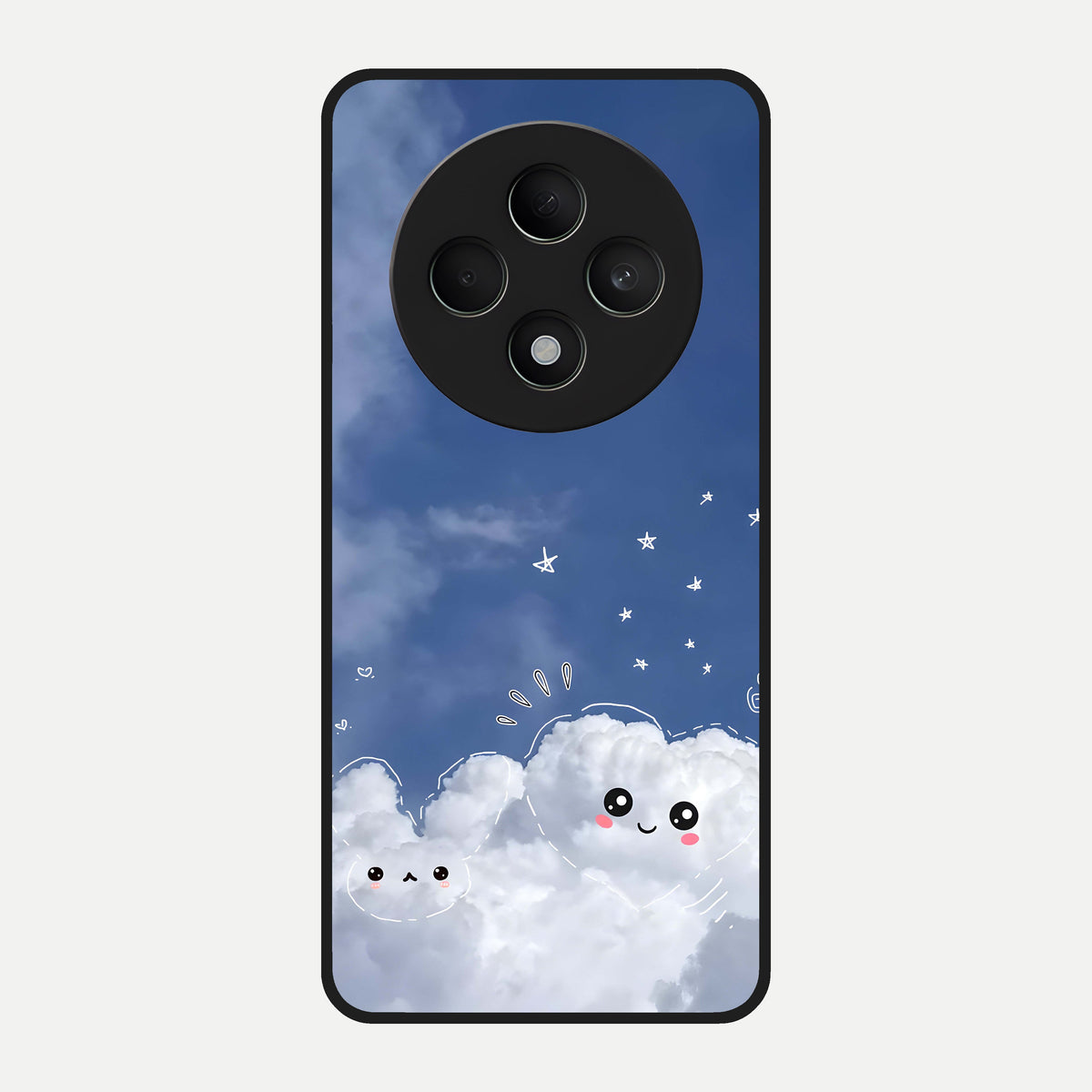  Cute Blossom Cloud Glass Case For Oppo F27 5G back cover – full design glossy printed glass finish