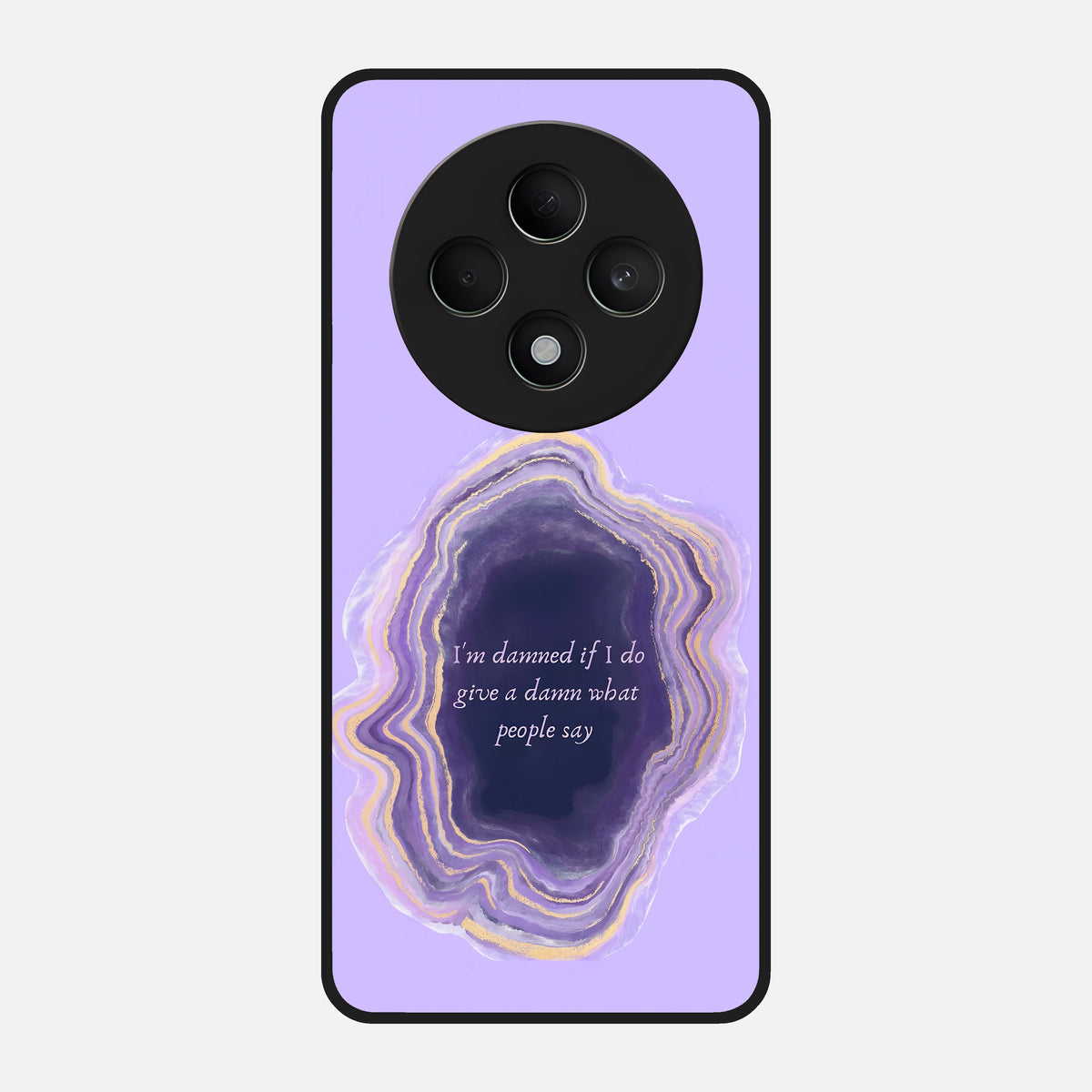  Damned People Quote Glass Case For Oppo F27 5G back cover – full design glossy printed glass finish