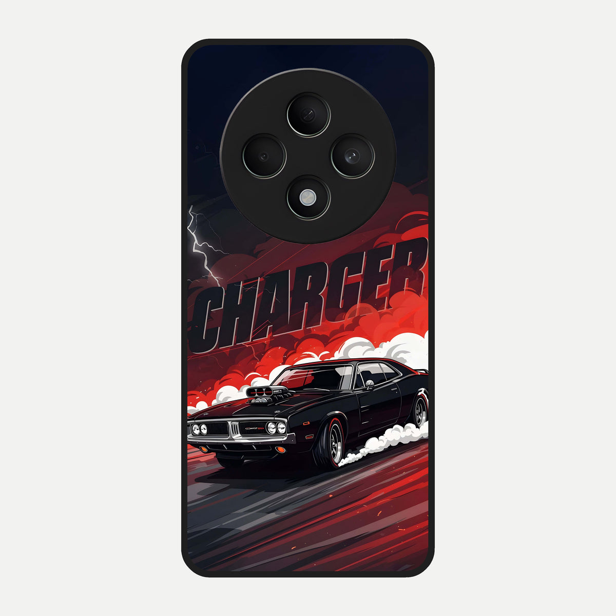  Dark Charger Fury Glass Case For Oppo F27 5G back cover – full design glossy printed glass finish