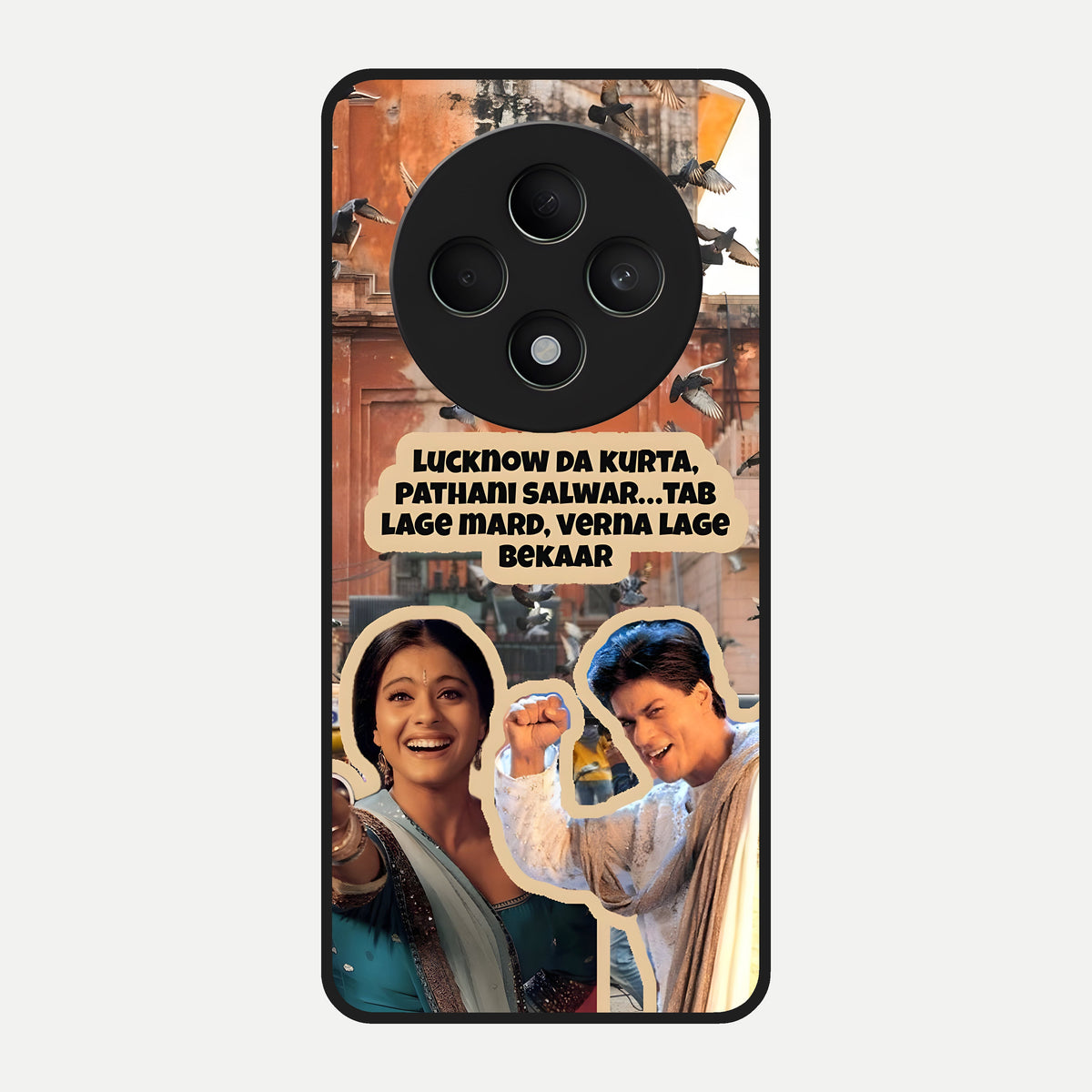  Desi Retro Vibes Glass Case For Oppo F27 5G back cover – full design glossy printed glass finish