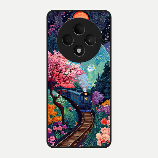  Digital Art Glass Case For Oppo F27 5G back cover – full design glossy printed glass finish
