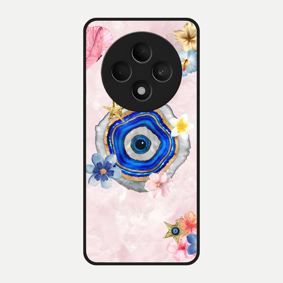  Divine Aura Bloom Glass Case For Oppo F27 5G back cover – full design glossy printed glass finish