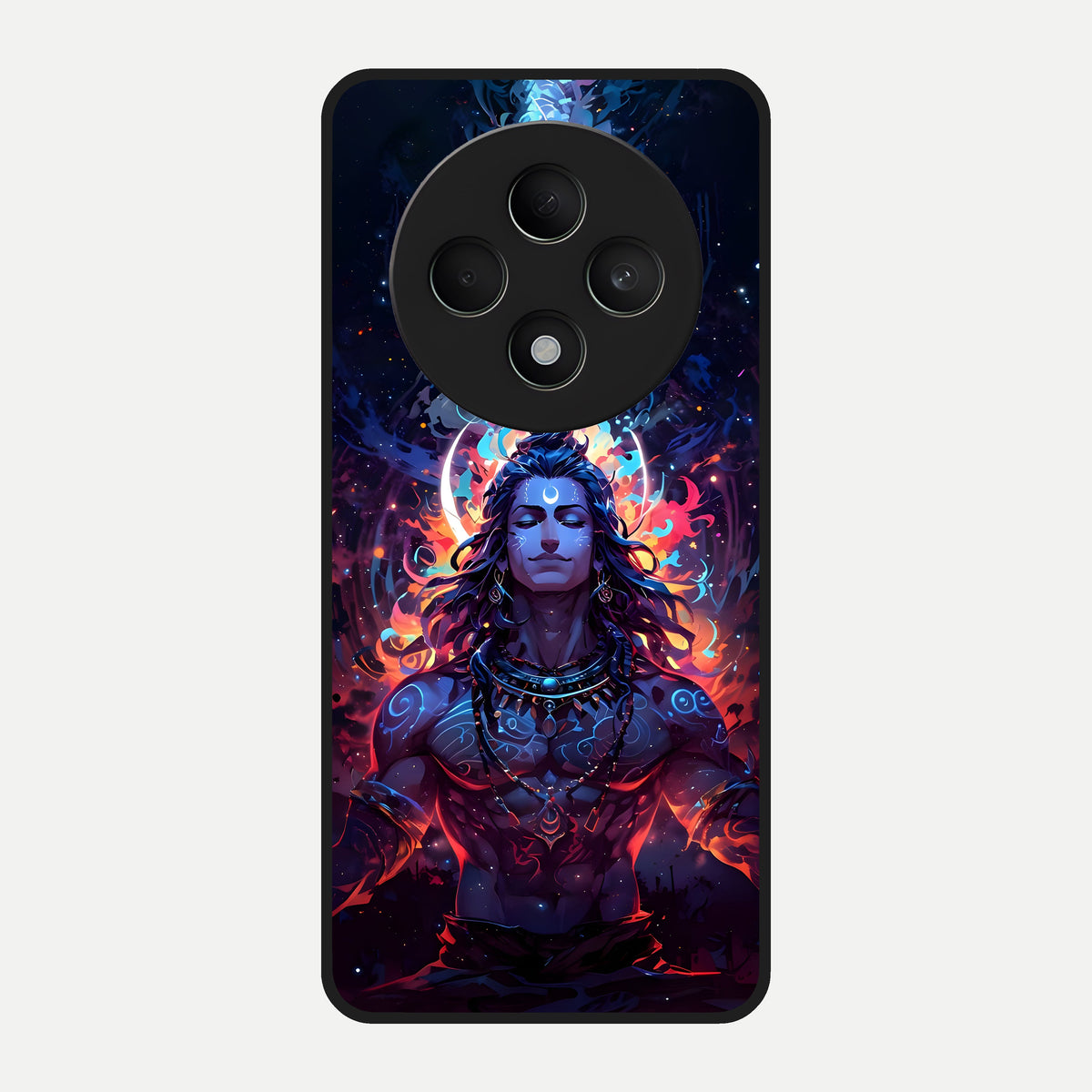  Divine Fire Shiv Glass Case For Oppo F27 5G back cover – full design glossy printed glass finish