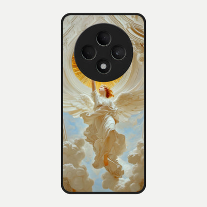  Divine Light Angel Glass Case For Oppo F27 5G back cover – full design glossy printed glass finish