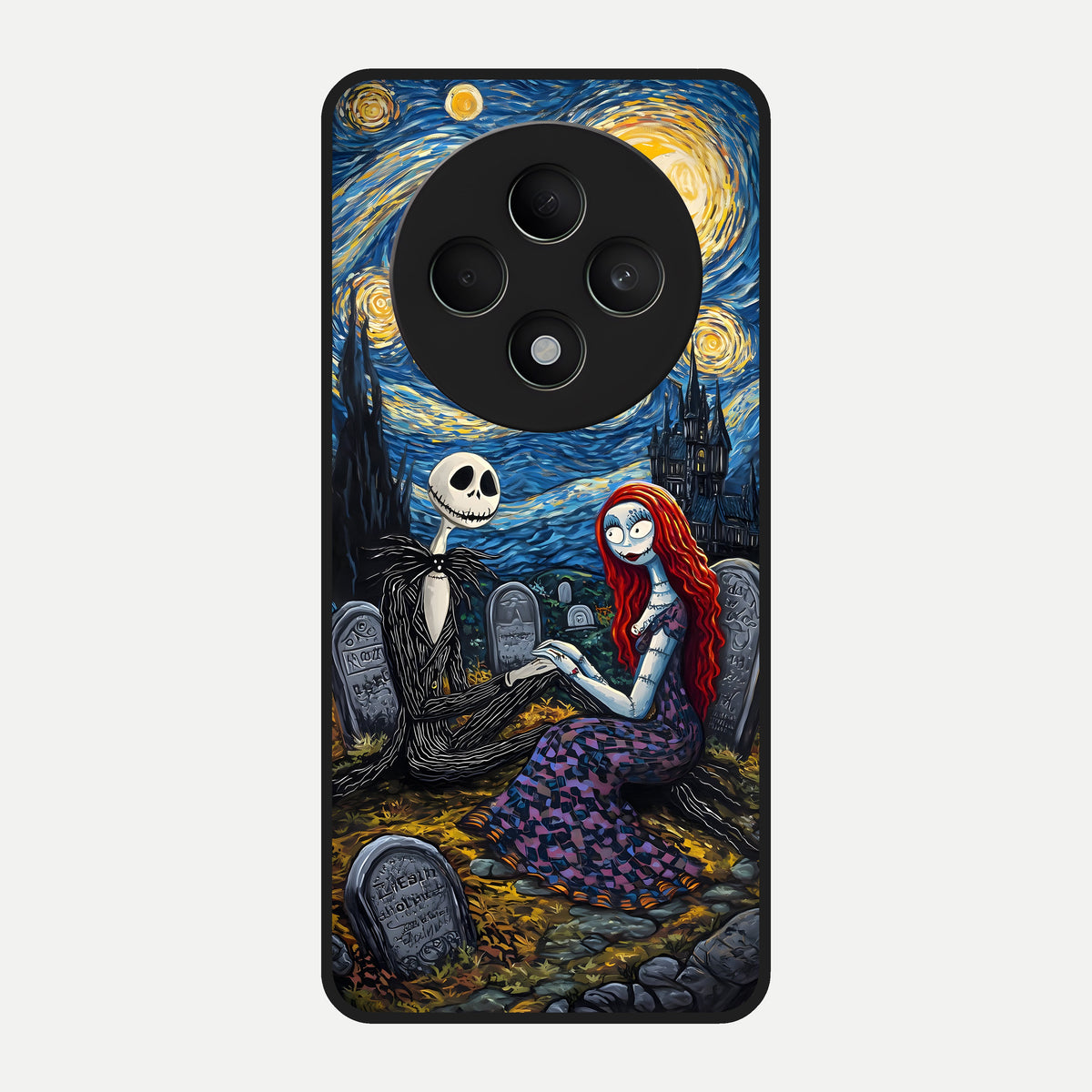  Eternal Night Love Glass Case For Oppo F27 5G back cover – full design glossy printed glass finish