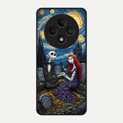  Eternal Night Love Glass Case For Oppo F27 5G back cover – full design glossy printed glass finish
