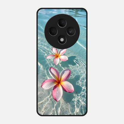  Floating Bloom Bliss Glass Case For Oppo F27 5G back cover – full design glossy printed glass finish