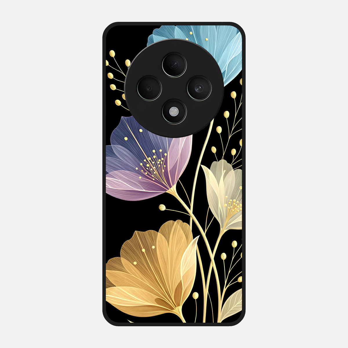  Flower Bloom Glow Glass Case For Oppo F27 5G back cover – full design glossy printed glass finish