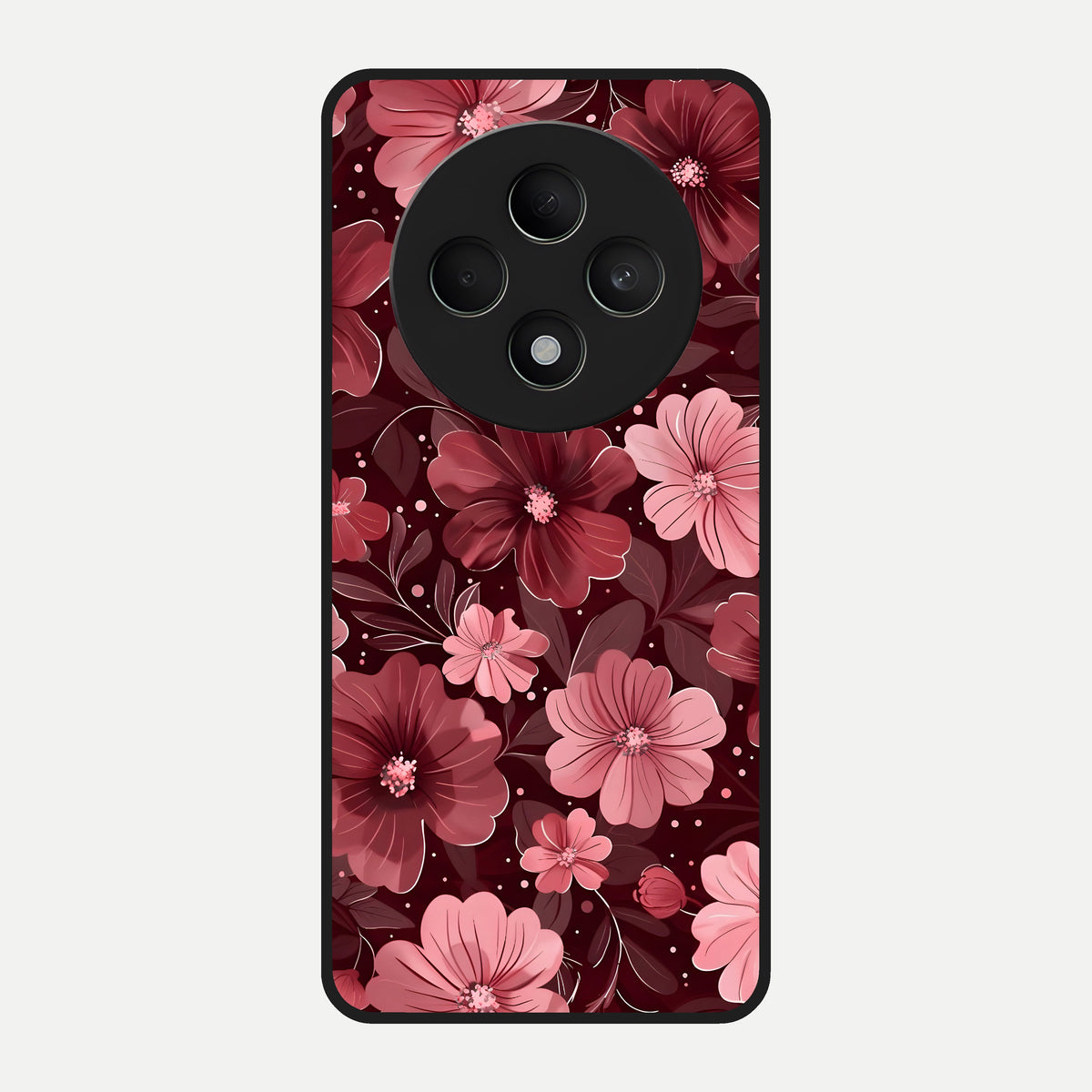  Flower Blush Bloom Glass Case For Oppo F27 5G back cover – full design glossy printed glass finish