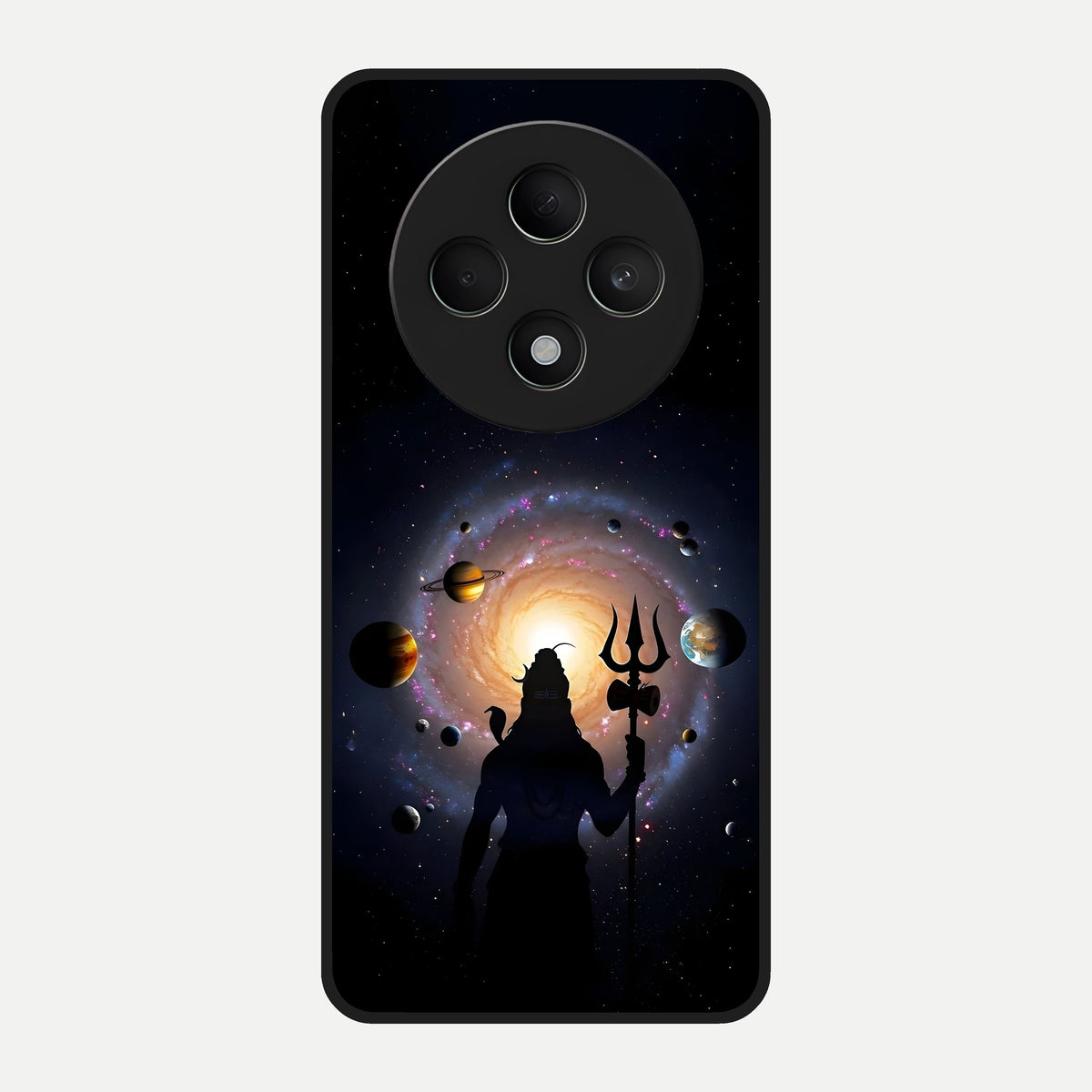  Galactic Shiva Vision Glass Case For Oppo F27 5G back cover – full design glossy printed glass finish