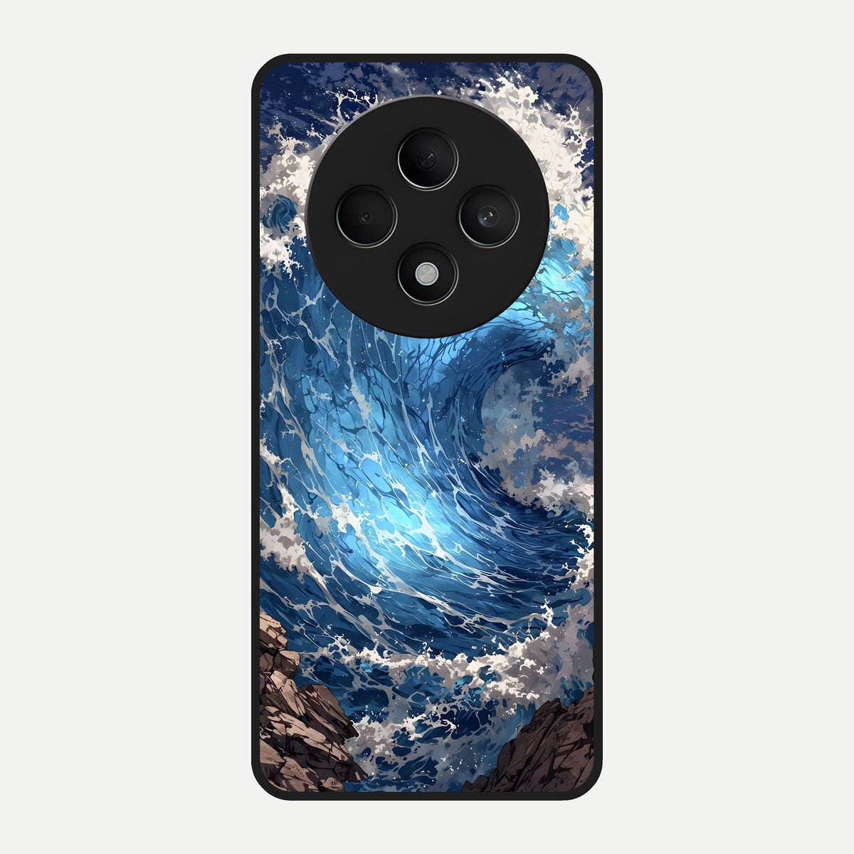  Giant Ocean Wave Glass Case For Oppo F27 5G back cover – full design glossy printed glass finish