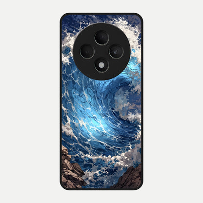  Giant Ocean Wave Glass Case For Oppo F27 5G back cover – full design glossy printed glass finish