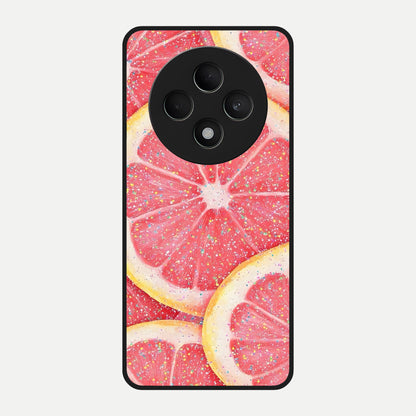  Glitter Grapefruit Glass Case For Oppo F27 5G back cover – full design glossy printed glass finish