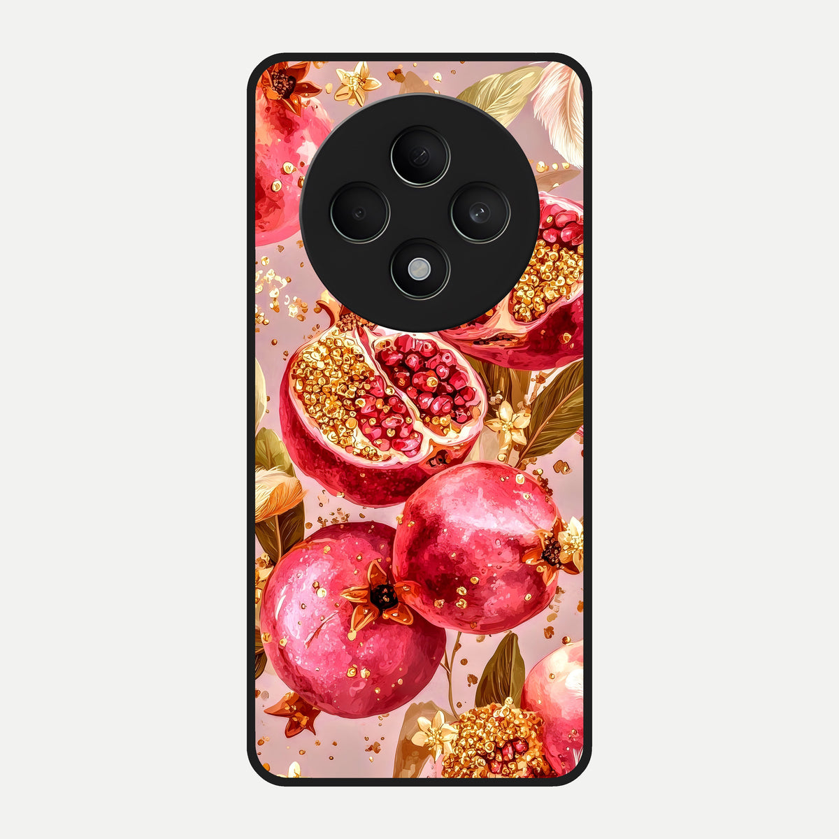 Golden Bloom Glow Glass Case For Oppo F27 5G back cover – full design glossy printed glass finish