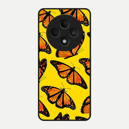  Golden Wing Flight Glass Case For Oppo F27 5G back cover – full design glossy printed glass finish
